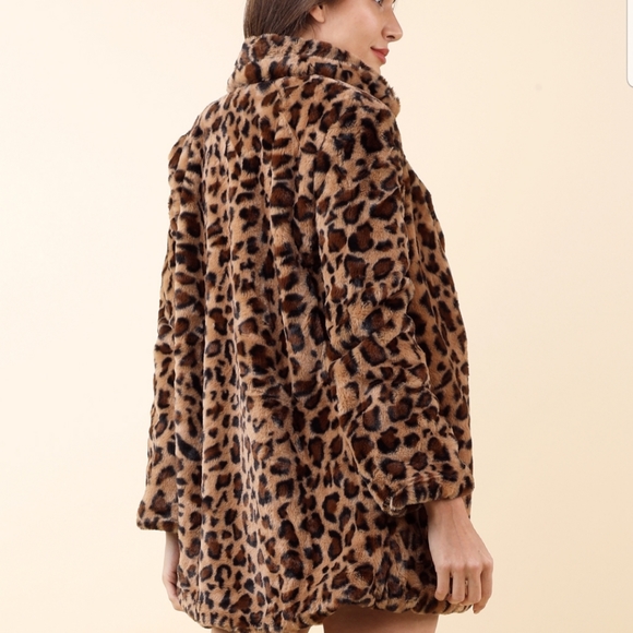 Leopard faux fur Jacket - Picture 4 of 4
